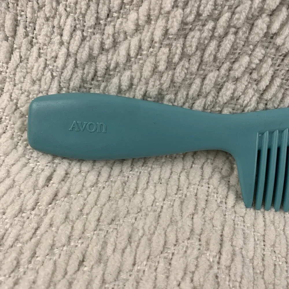 70's Vintage AVON Aqua‎ Blue Teal Seahorse Comb Long Wet Hair Detangling Comb 8